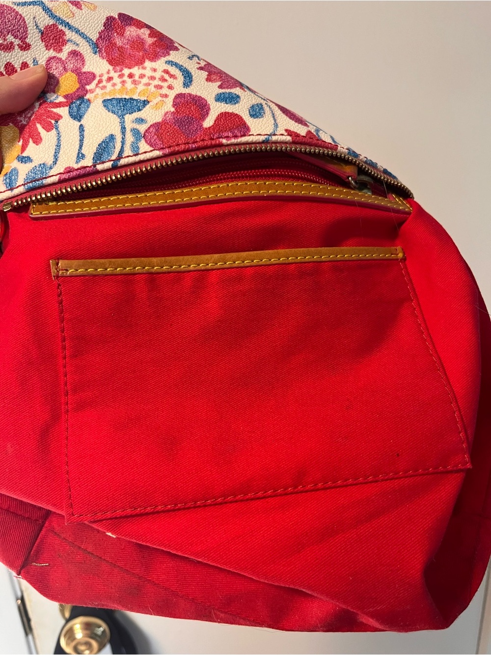 Dooney & Bourke Floral Crossbody Bag in Pink, Blue, Yellow and Cream - Picture 7 of 8
